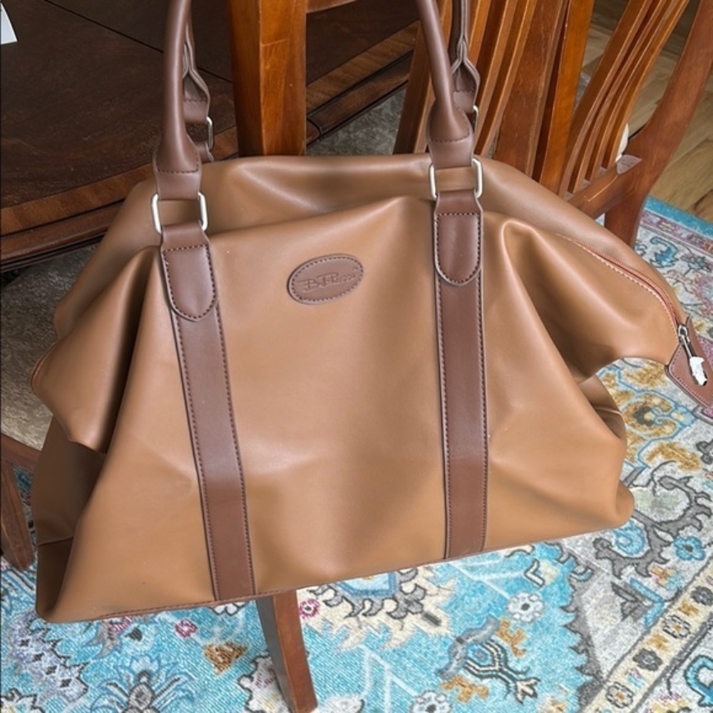 Bella Russo Tan Faux Leather Tote Bag